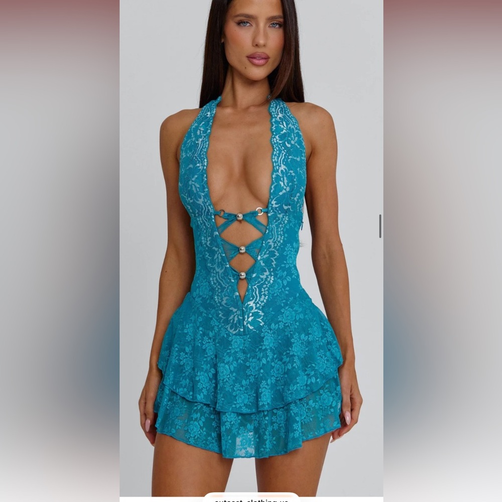 Outcast Jenna dress teal